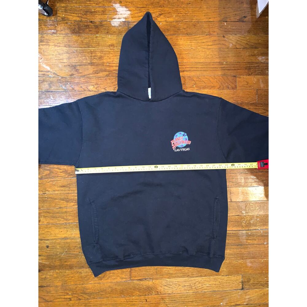Planet Hollywood Las Vegas Hoodie Mens XL Black Made in USA Heavyweight - Picture 6 of 9